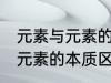 元素与元素的本质区别是什么 元素与元素的本质区别